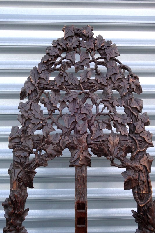 Grand "CHEVALET FORET NOIRE" ......Feuilles CHENE et LIERRE-photo-2