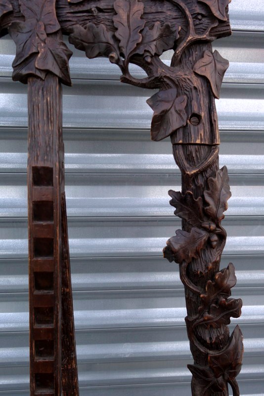 Grand "CHEVALET FORET NOIRE" ......Feuilles CHENE et LIERRE-photo-2