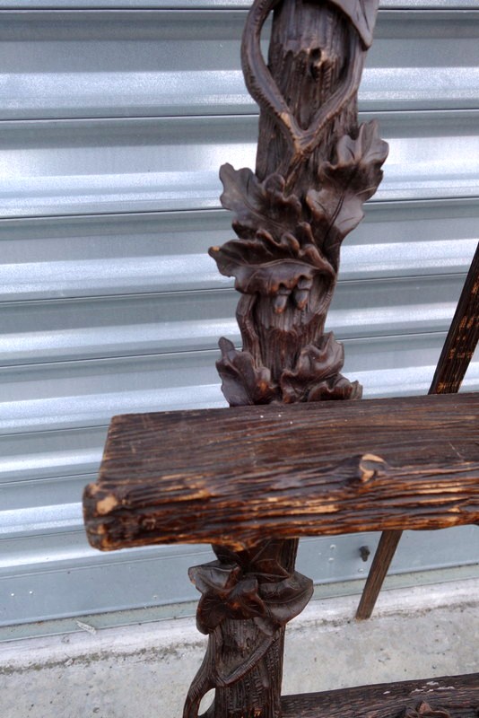 Grand "CHEVALET FORET NOIRE" ......Feuilles CHENE et LIERRE-photo-4