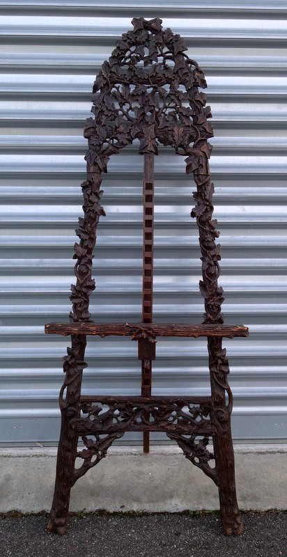 Grand "CHEVALET FORET NOIRE" ......Feuilles CHENE et LIERRE