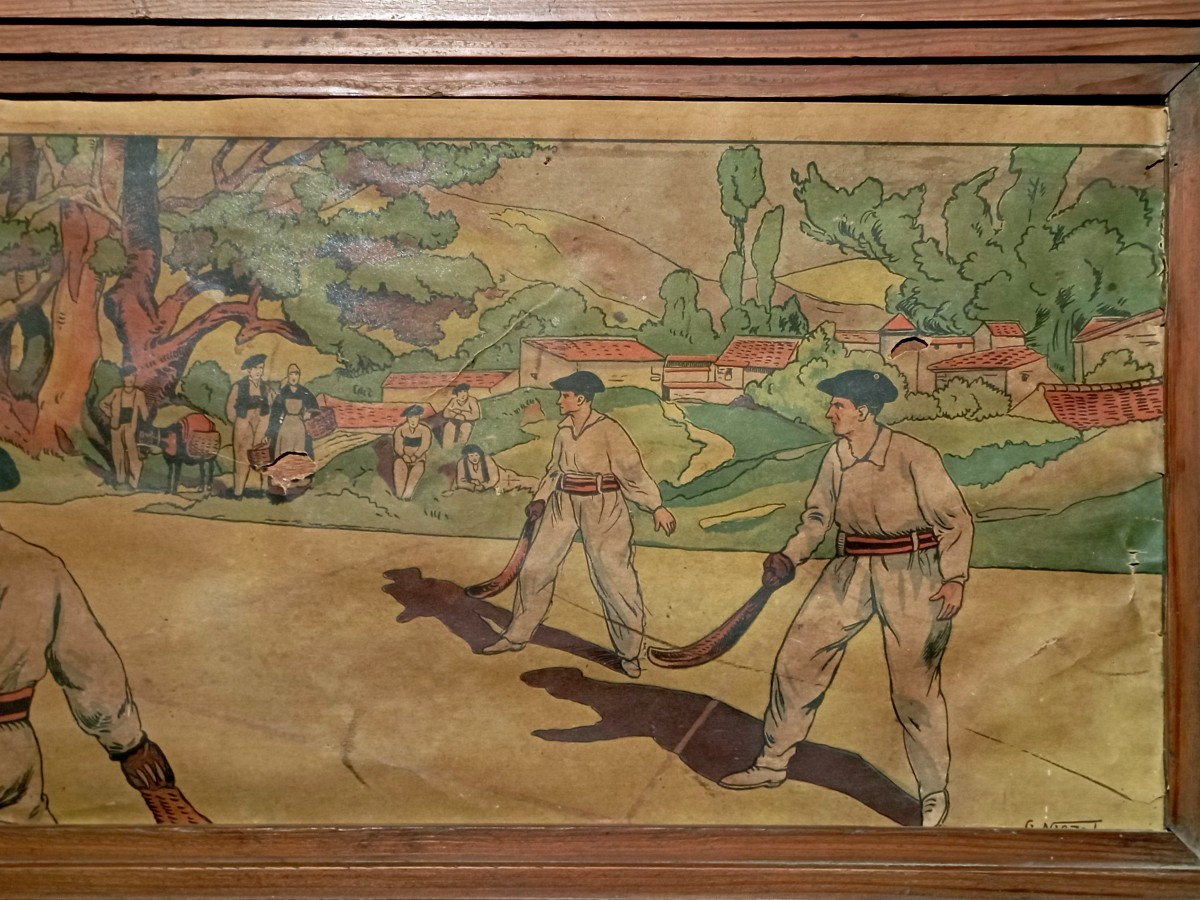 "JOUEURS de CHISTERA" Lithographie Gaston NIEZAB-photo-2