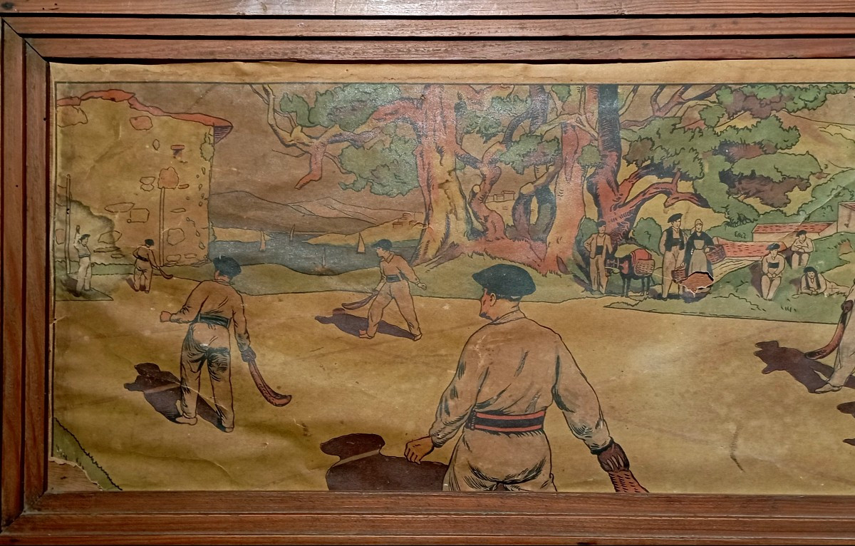 "JOUEURS de CHISTERA" Lithographie Gaston NIEZAB-photo-3