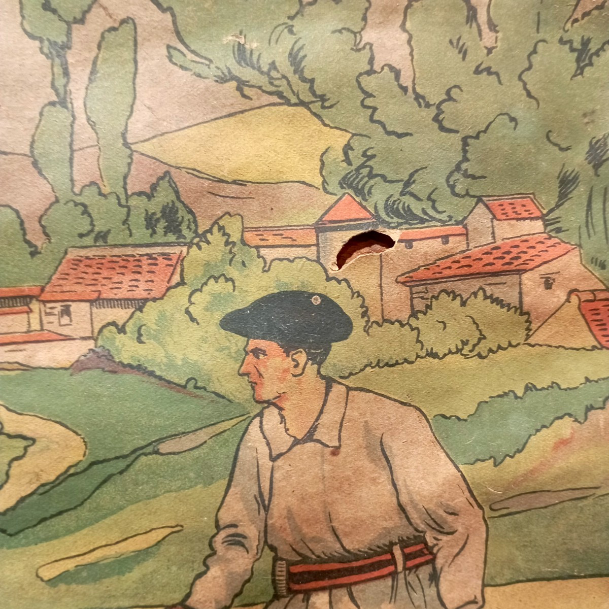 "JOUEURS de CHISTERA" Lithographie Gaston NIEZAB-photo-2