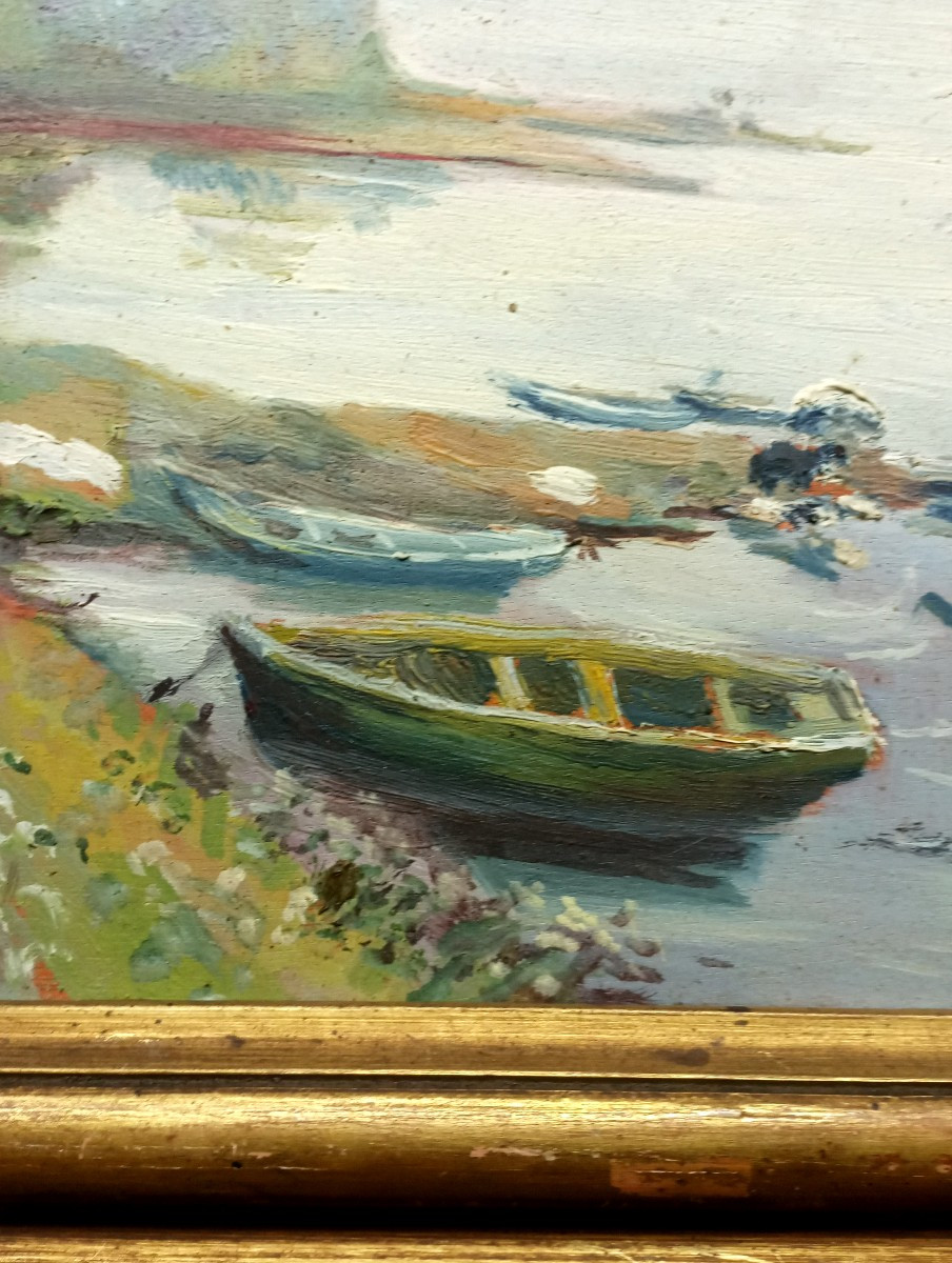 "La GARONNE a CASTILLON" Antonin SALINAS ..1930/35-photo-1