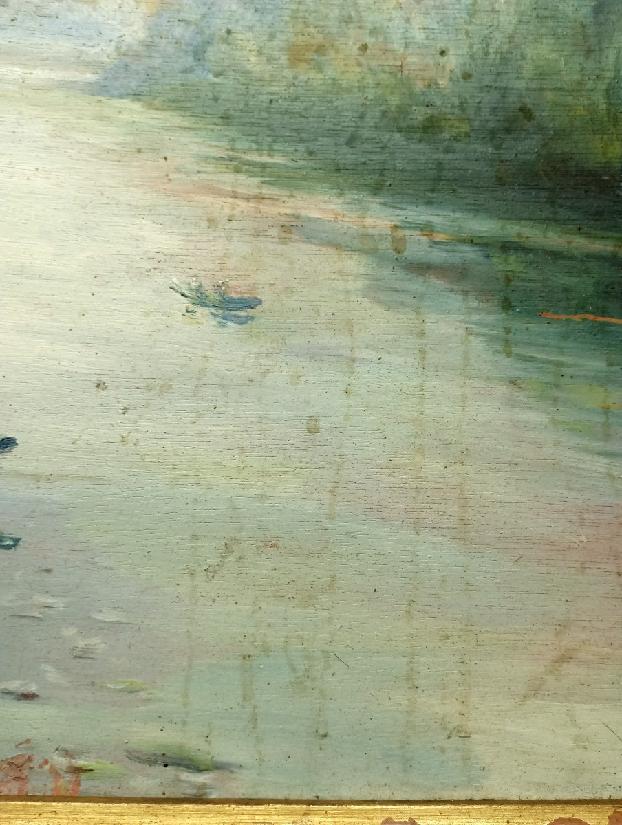 "La GARONNE a CASTILLON" Antonin SALINAS ..1930/35-photo-2