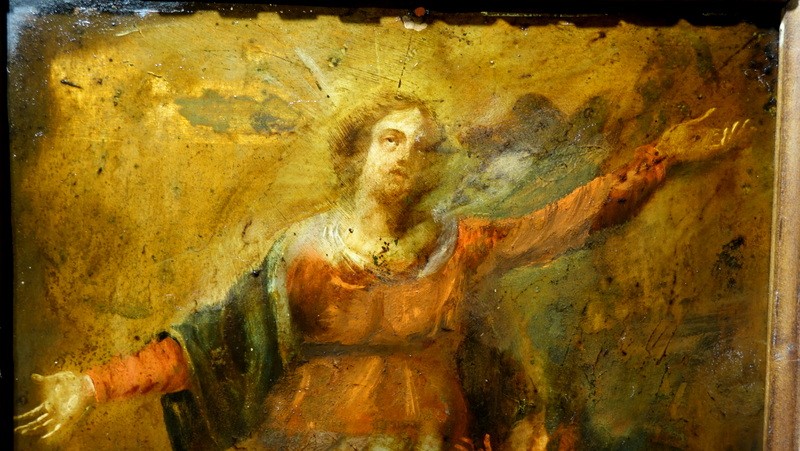 "the Assumption Of The Virgin" Copper, 17th Century-photo-3