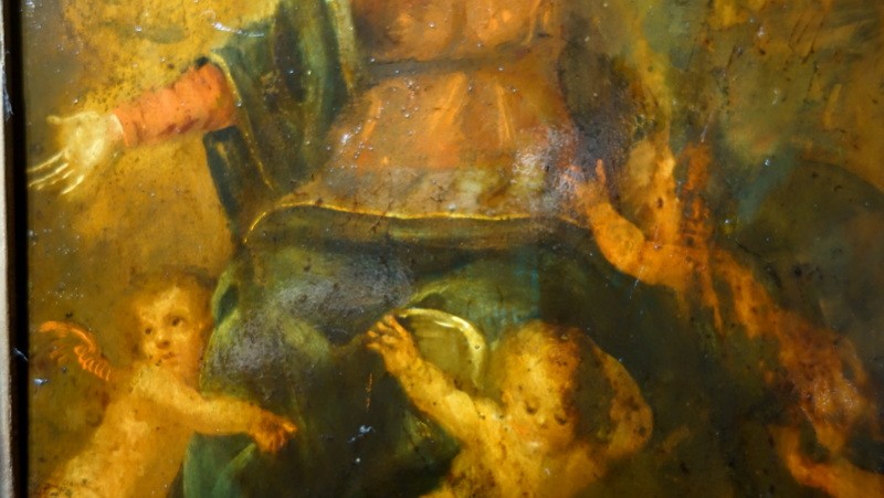 "the Assumption Of The Virgin" Copper, 17th Century-photo-4