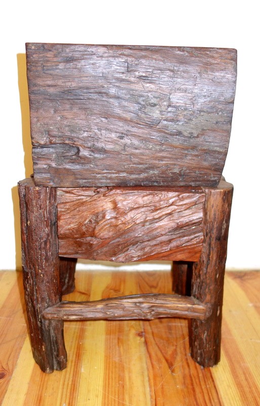 PETIT "COFFRE " Bois Massif...ART BRUT vers 1960/70-photo-3