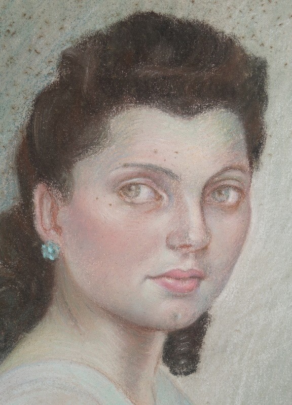 "beauty Brunettes And Pink" By A.ranzim ..italy 1950-photo-3