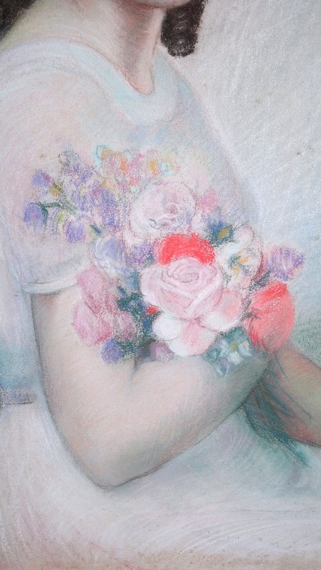 "beauty Brunettes And Pink" By A.ranzim ..italy 1950-photo-4