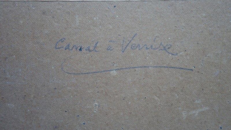 "canal In Venice" Watercolor By Louis Agricol Mountain-photo-4