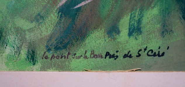 "bridge Over The Bave" By Gaston Belmon...saint Céré ..lot -photo-4