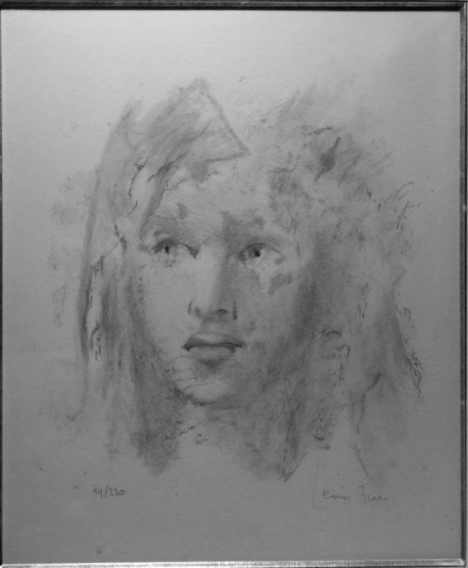 "portrait Of A Young Girl" Lithograph By Leonor Fini-photo-2