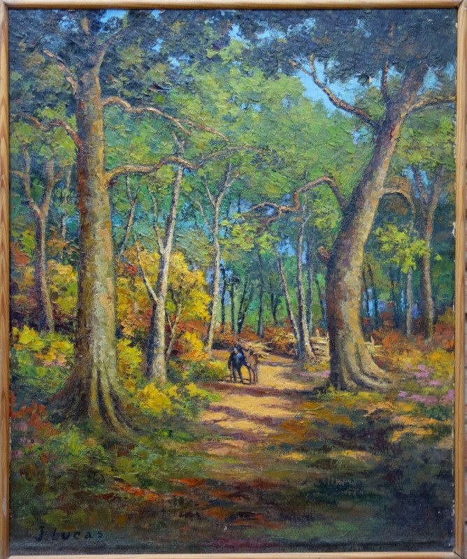 "the Wood Gatherer And His Donkey" By Jacques Lucas