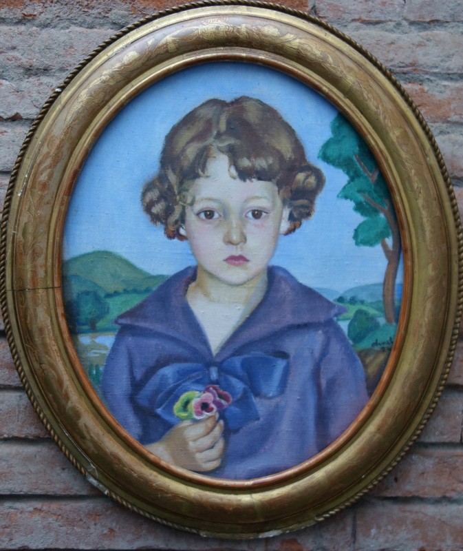 "little Girl With Flors"..pierre Deval 1924-photo-5