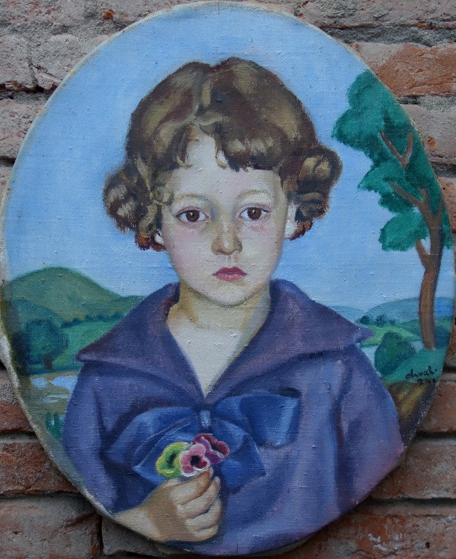 "little Girl With Flors"..pierre Deval 1924