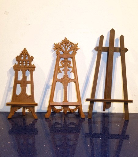 Lot de 3 "Petits CHEVALETS" en Bois Naturel-photo-5
