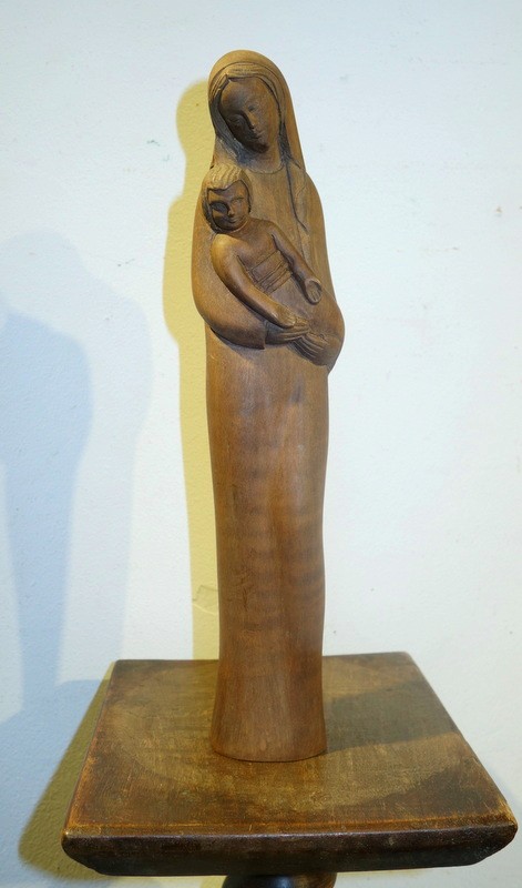 "VIERGE a l'ENFANT' par Lucien PESSEY vers 1950