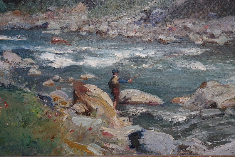 "gave De Pau A Gedre" By Gustave Colin ..bigorre Circa 1880-photo-3