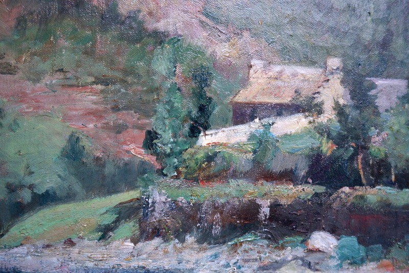 "gave De Pau A Gedre" By Gustave Colin ..bigorre Circa 1880-photo-2