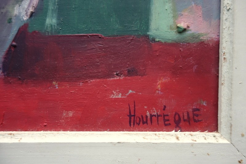 "Le BOUQUET de FLEURS" par Jean HOURREGUE vers 1960/70-photo-1