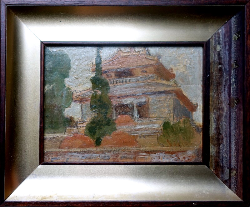 "TEMPLE INDOCHINOIS "....Non signé ...vers 1930/40-photo-2