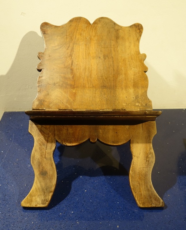 Walnut Bible Stand Or Lectern, Early 20th Century-photo-2