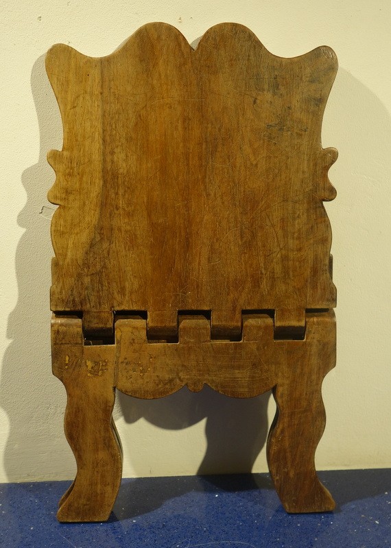 Walnut Bible Stand Or Lectern, Early 20th Century-photo-2