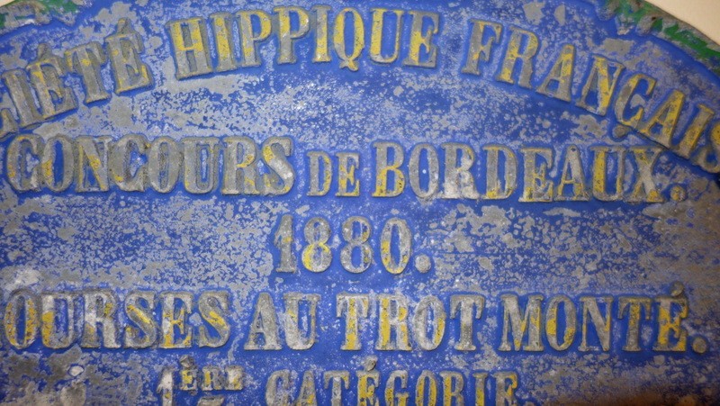 Plaque "horse Racing Competition (mounted Trot)" Bordeaux 1880-photo-2
