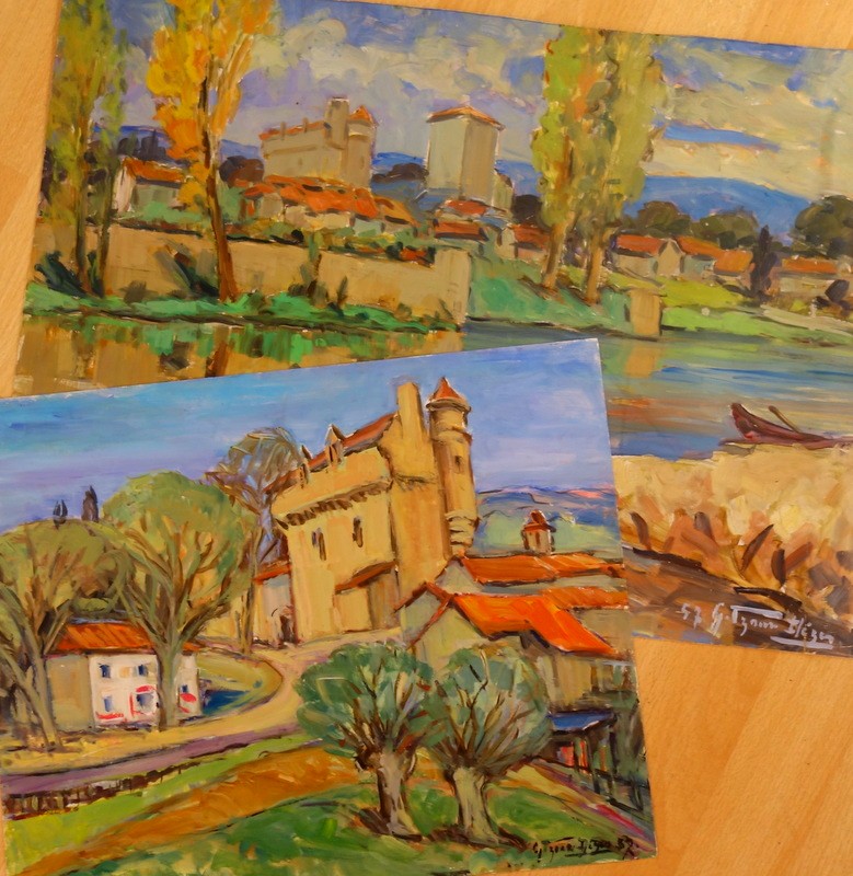 2 VUES de "VAREN" Lot et Garonne , G.IZAURE-DEZES ..1957