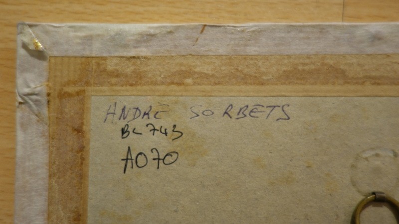 "abstraction" Gouache By André Sorbets Circa 1950/60-photo-4