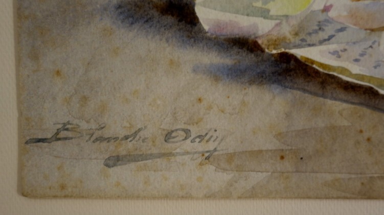 La ROSE et la LETTRE" Aquarelle de Blanche ODIN-photo-1