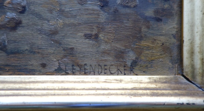 "CHASSEUR et son CHIEN" par P.LEYENDECKER vers 1880-photo-1