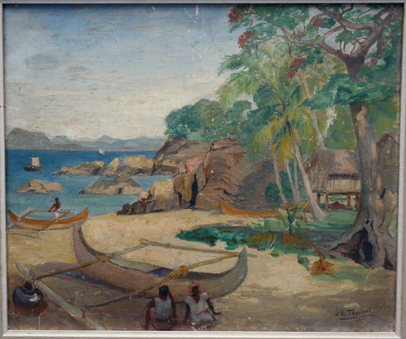 "Village de Pécheurs" par J.C.THOINOT ...Indonésie vers 1930-photo-2
