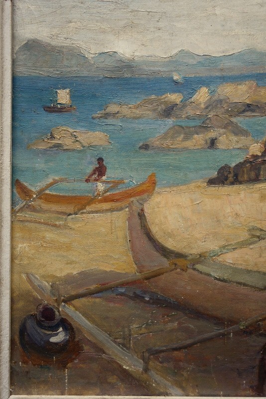 "Village de Pécheurs" par J.C.THOINOT ...Indonésie vers 1930-photo-6