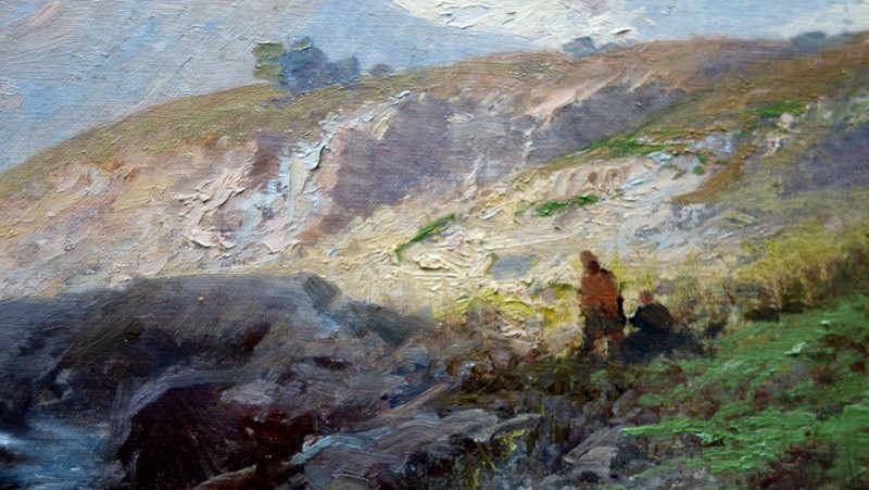 "PAYSAGE de MONTAGNE" par Alfred GODCHAUX vers 1880/90-photo-4