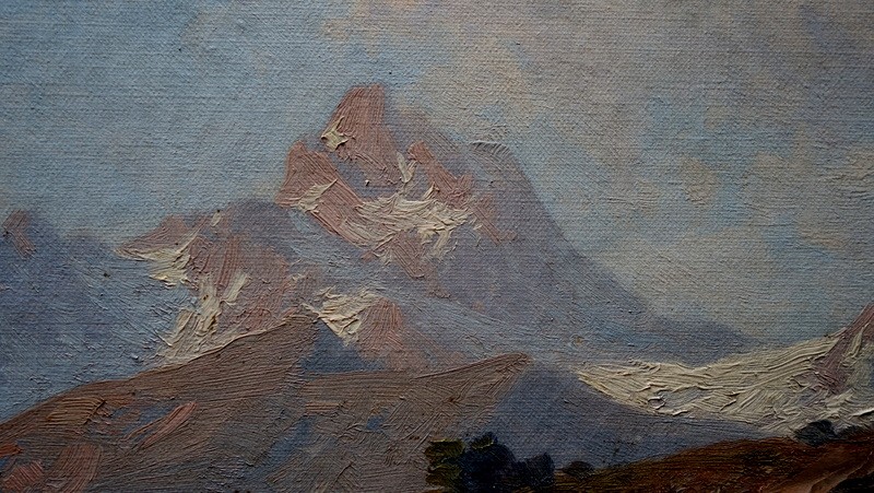 "PAYSAGE de MONTAGNE" par Alfred GODCHAUX vers 1880/90-photo-1