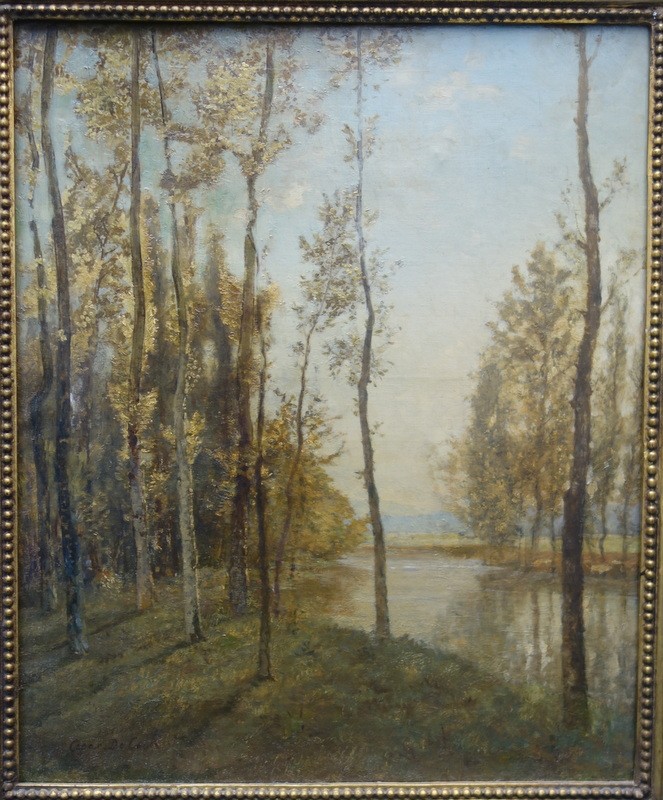 "BORD de la LYS (?)" par César de COCK (Belge ) vers 1890-photo-2