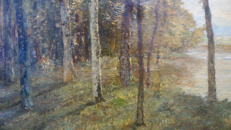 "BORD de la LYS (?)" par César de COCK (Belge ) vers 1890-photo-2