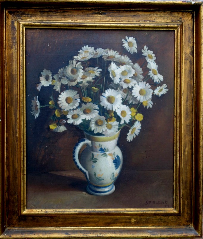 "BOUQUET de MARGUERITES" par Steven-Paul ROBERT (Suisse) ....1937