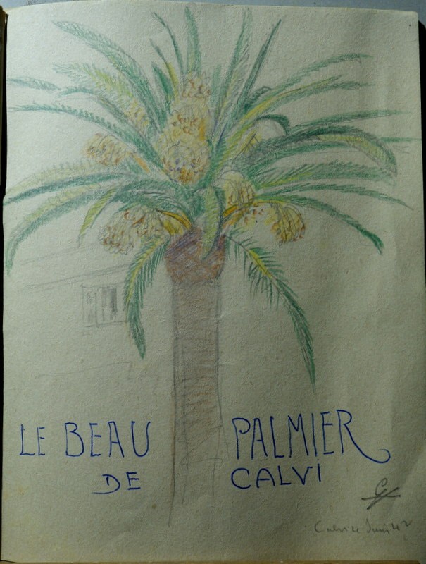 "calvi" 6 Drawings By Gustave Alaux ...corsica 1942-photo-4
