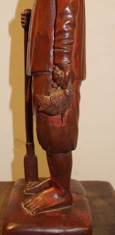 "the Chinese Ratter" Carved Wood...china Circa 1950-photo-3