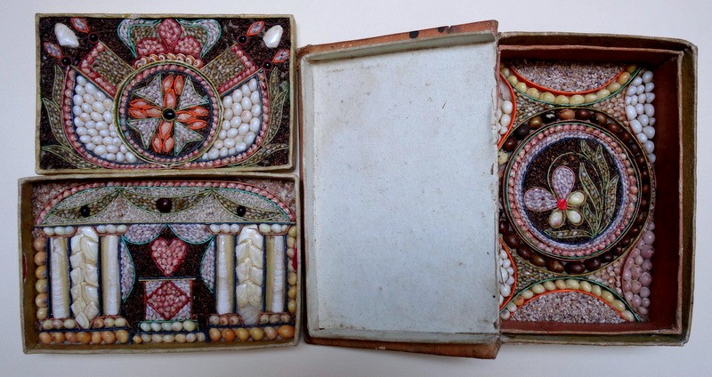 "SAILOR'S VALENTINE" CADEAU de SAINT VALENTIN.. 18/19 éme Siecle-photo-3