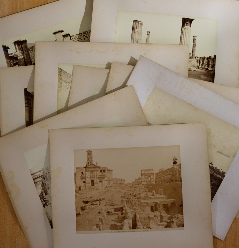 10 "PHOTOS de G.SOMMER NAPOLI" ROME, VESUVE,POMPEI 19 éme Siecle