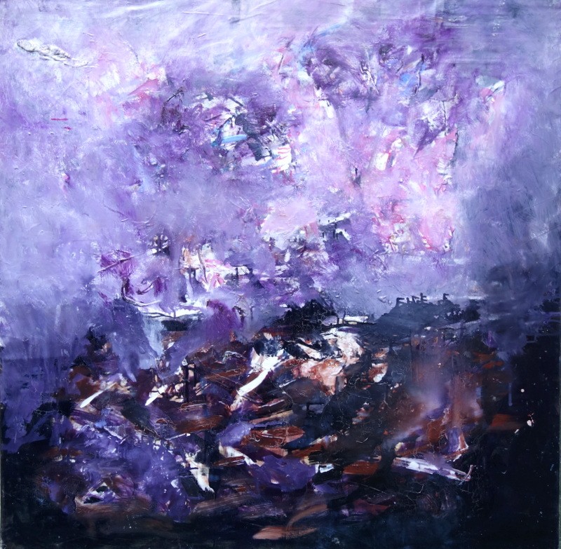 "abstraction Rose And Black" Batta Mihailovitch...1960