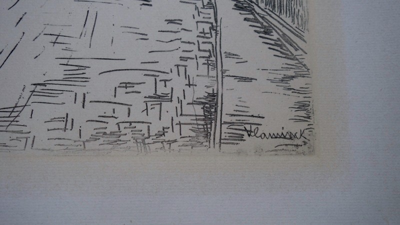 "RUE DE LA GLACIERE" Gravure Pointe Séche MAURICE de VLAMINCK-photo-3