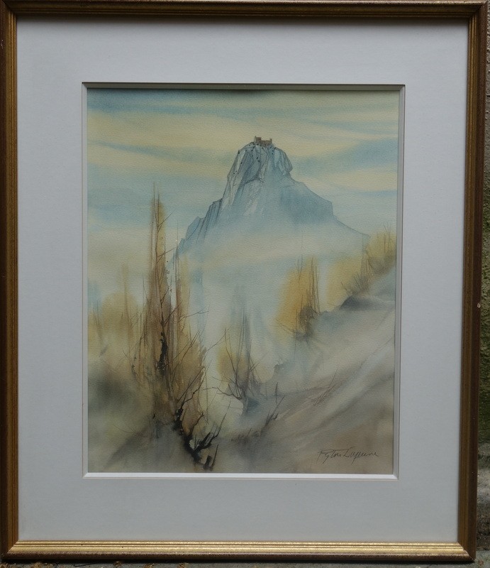 "ROQUEFIXADE" Aquarelle par Ryton CAZENAVE...Ariége-photo-2