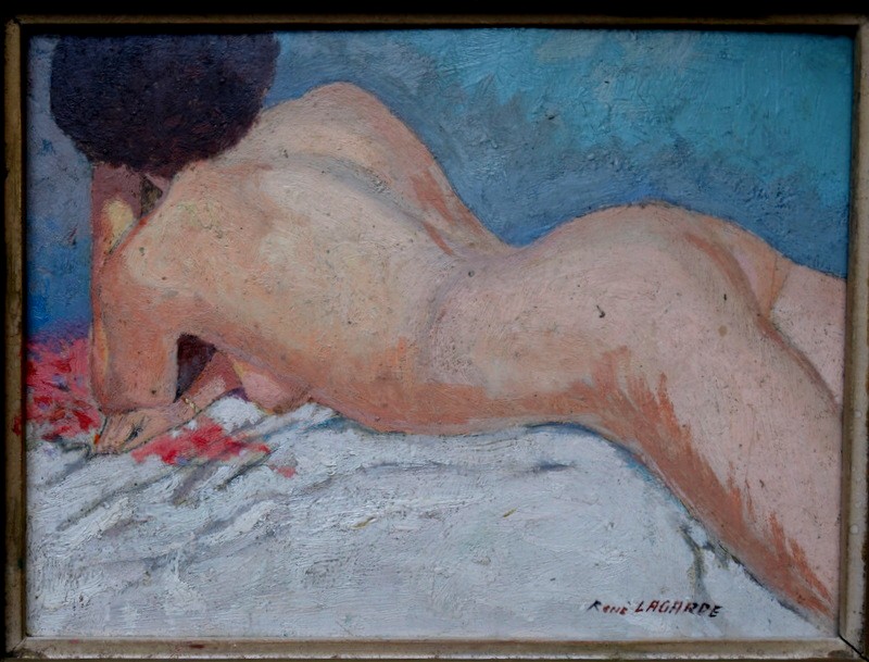 "FEMME NUE ALLONGEE de DOS" par René LAGARDE vers 1930-photo-2