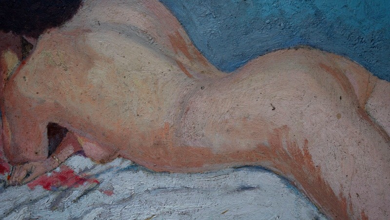 "FEMME NUE ALLONGEE de DOS" par René LAGARDE vers 1930-photo-4