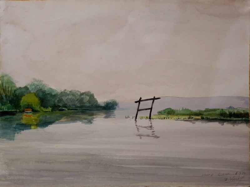 "oust At Glenac "  Edmond Vales ...bretagne